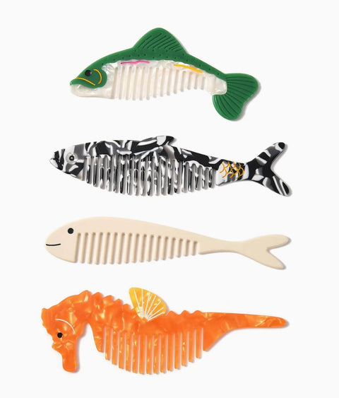 Fish Acetate Novelty Hair Combs -options