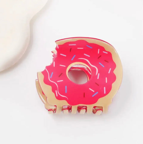Sprinkle Donut Hair Claw Clip- options