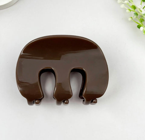 3 Prong Simple Matte Hair Claw Clip- Options