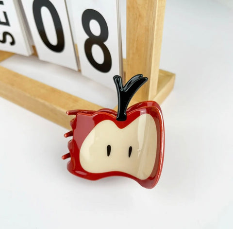 Cute Apple Hair Claw Clip
