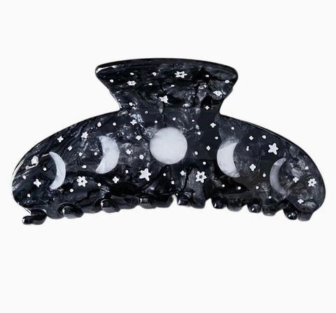 Moon Phases Starry Night Simple Hair Claw Clip