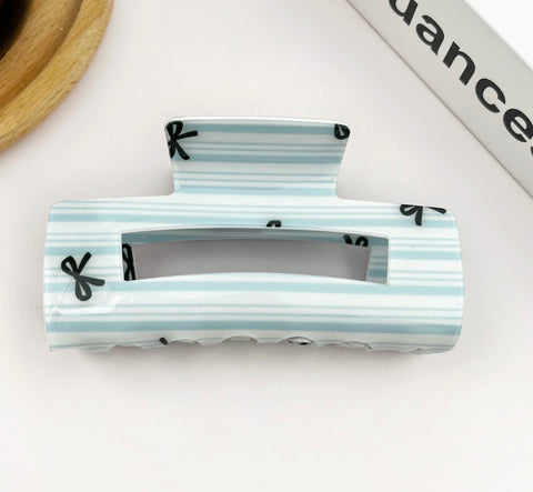 Blue Bows Girly Simple Hair Claw Clip