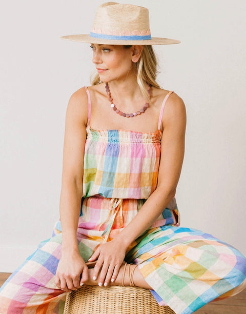 Rainbow Plaid Daphne Tank Top