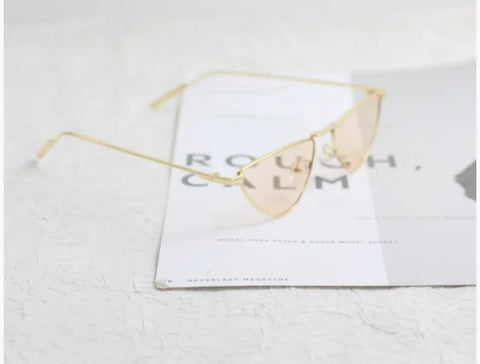 Minimalist Metal Cat-Eye Sunglasses