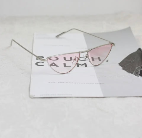 Minimalist Metal Cat-Eye Sunglasses