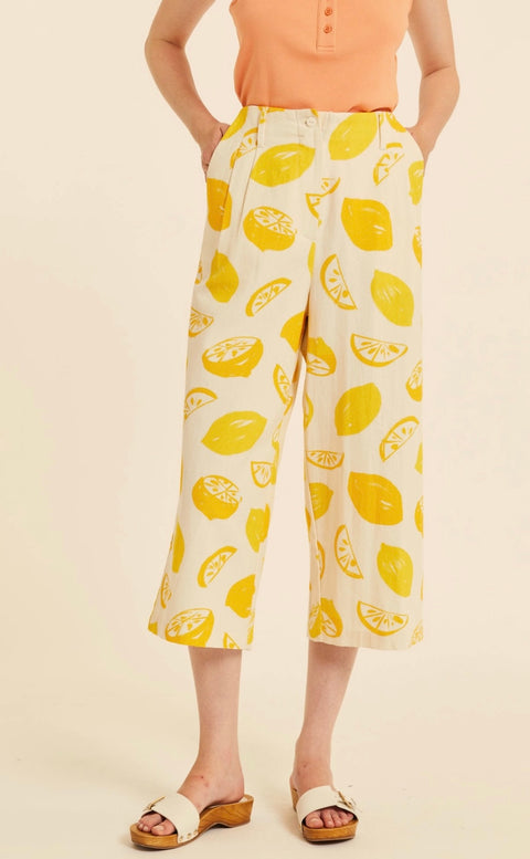 Lemon Print Pants