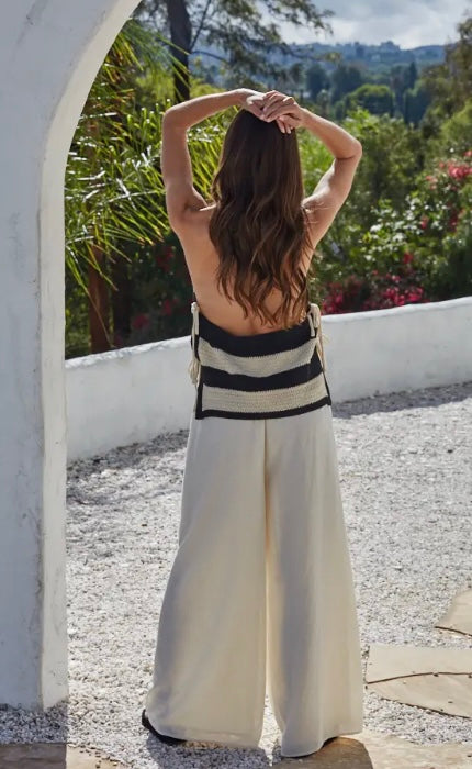 Crochet Striped Halter Top