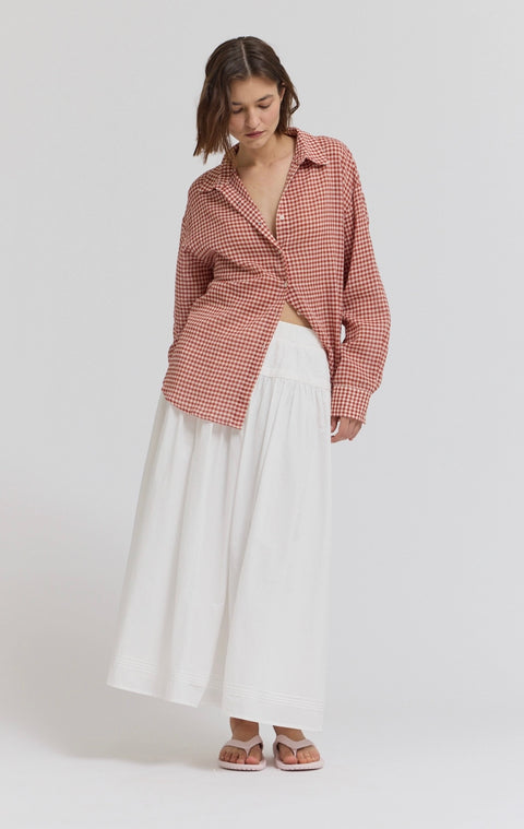 Button Up Gingham Check Shirt