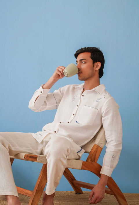 Linen Embroidered Atticus Shirt