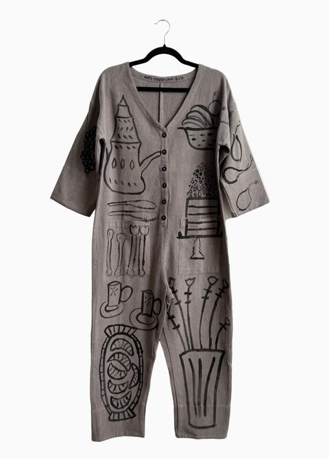 Hand-Painted Jumpsuit S/M #1