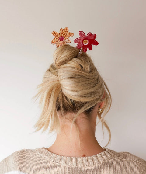Flower French Hair Pins- options