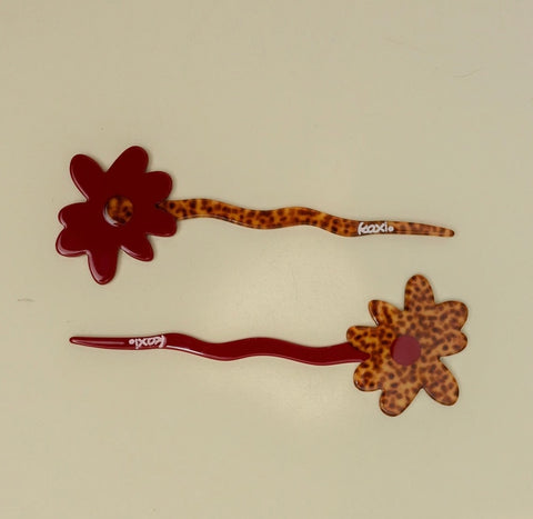 Flower French Hair Pins- options