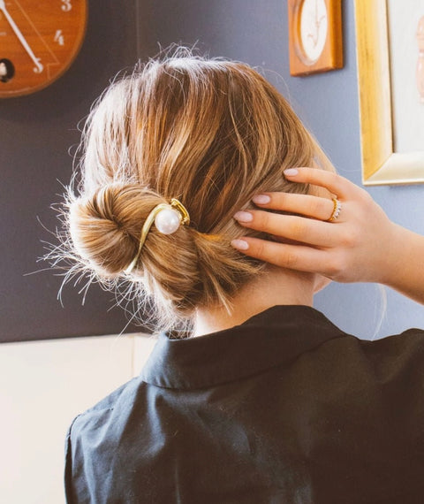 Pearl/Gold Hair Clip