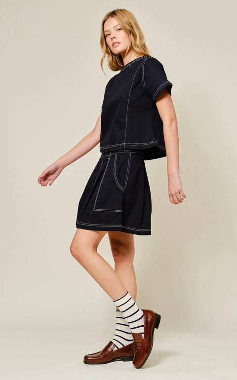 A Line Cotton Skirt