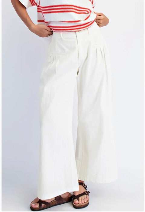 Wide Leg Pleated Pants