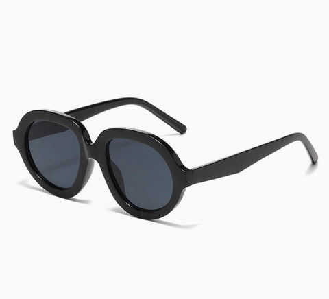 Vintage Inspired Large Round Frame Sunglasses