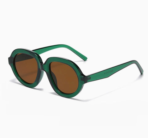Vintage Inspired Large Round Frame Sunglasses