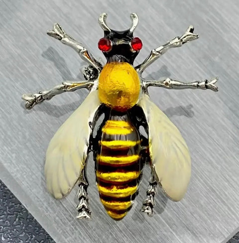 Yellow Bee Brooch