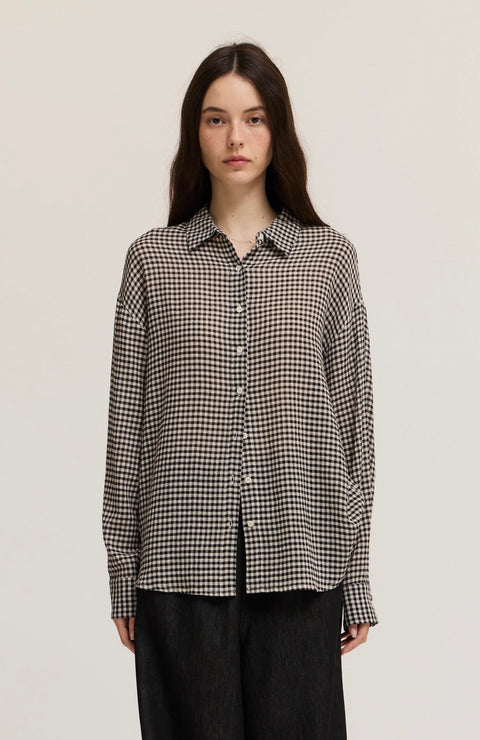 Button Up Gingham Check Shirt-options