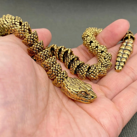 Brass Rattlesnake Desktop Ornament