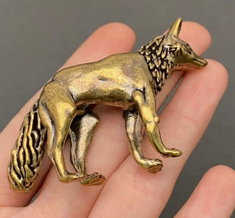 Brass Fox Desktop Ornament