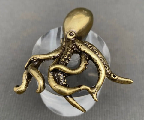 Brass Smart Octopus Desktop Ornament