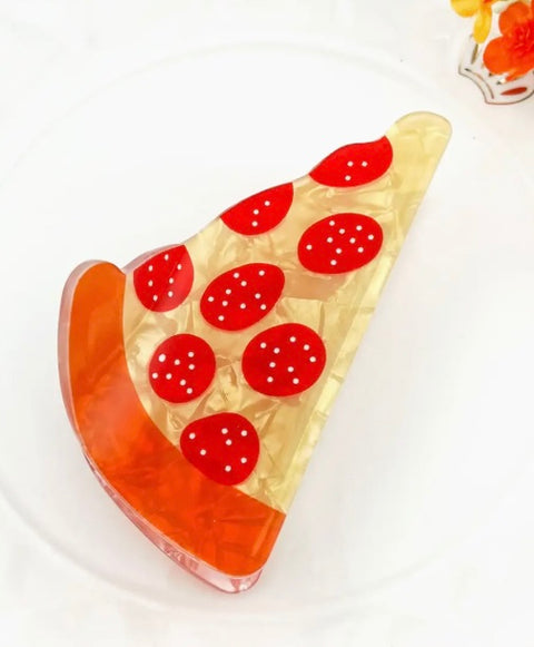 Cheese Pizza Hair Claw Clip
