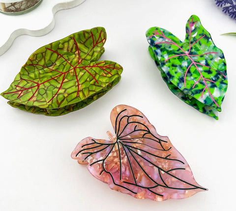 Anthurium Leaf Hair Claw Clip