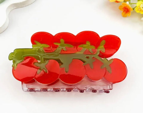Cherry Tomato Hair Claw Clip