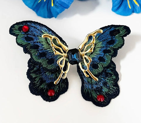 Knit Butterfly Rhinestone Adjustable Ring