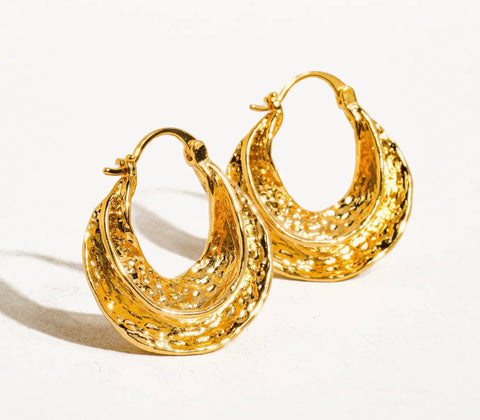 Winfred 18K Gold Swirl Hoop Earring