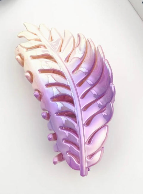 Candy Color Gradient Leaf Hair Clip-options