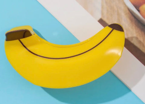 Yellow Banana Shaped Hair Clip, Fruit Hair Accessories