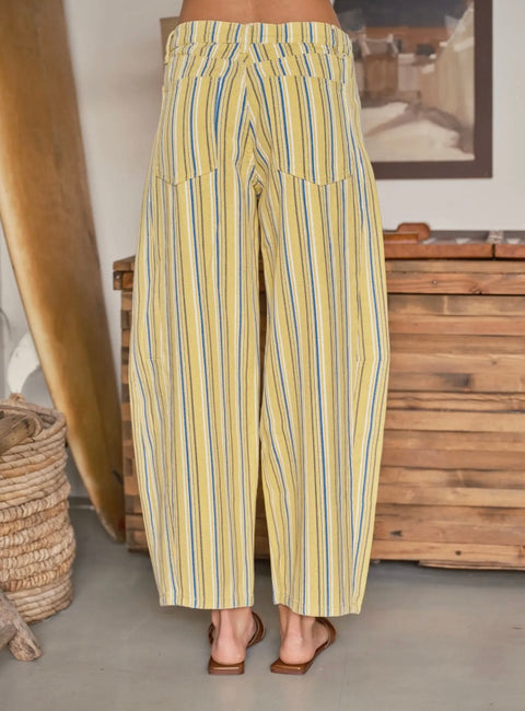 Color Stripe Barrel Pants