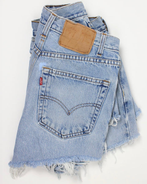 Low-Rise Upcycled LEVI'S Denim Cutoff Shorts