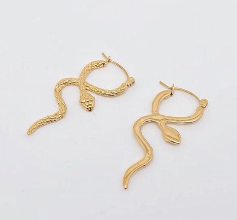 Snake Hoop Earrings