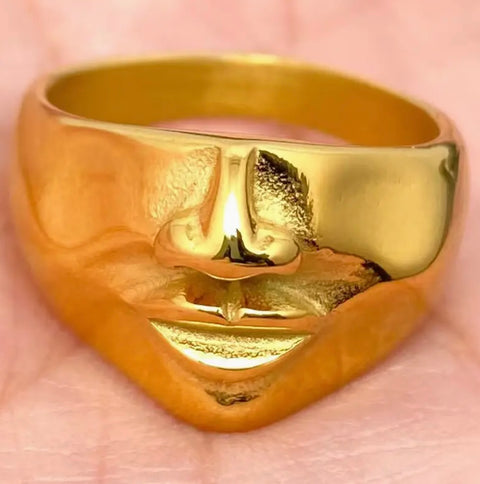 Abstract Face Contour Ring