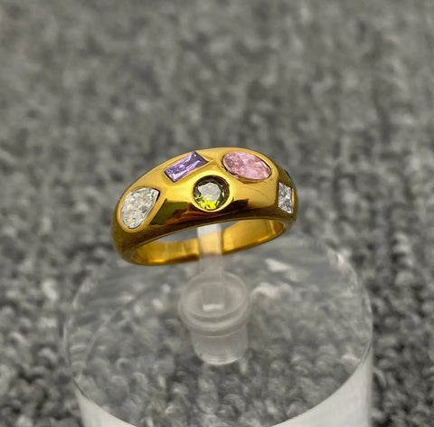 Colorful Zircon stone Ring