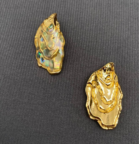 Shell Irregular 18K Gold Plated Earrings
