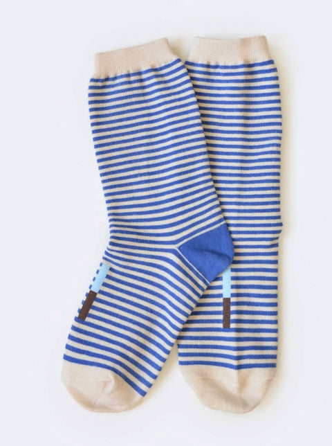 Style Amplifier Socks-Cole Crew Stripe