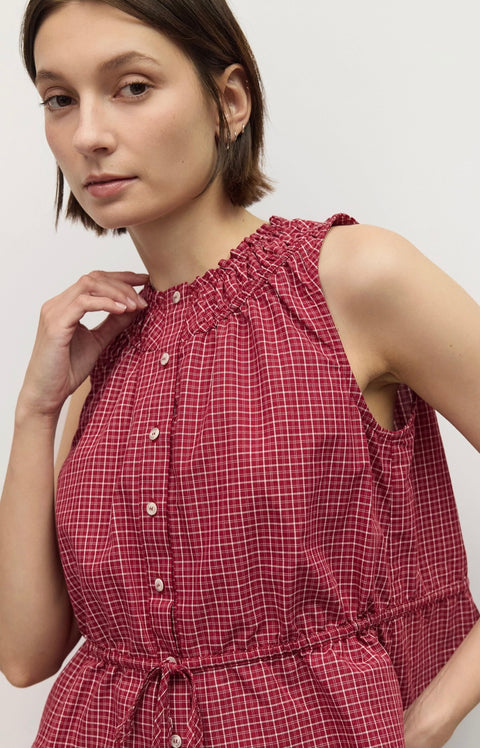 The Camryn Top | Plaid Cotton Button Up Blouse