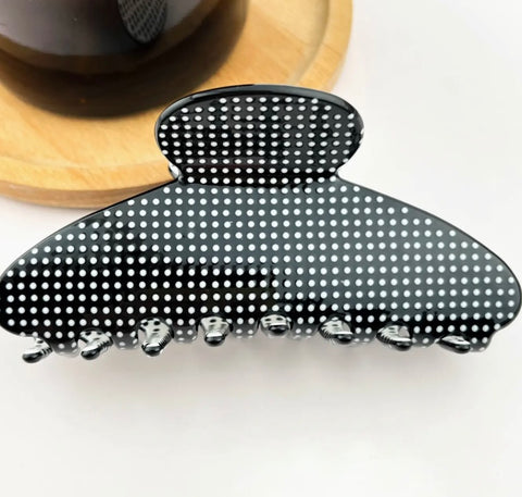 Polka Dot Hair Claw Clip