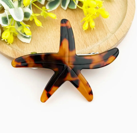 Small Starfish duckbill Hair Clip