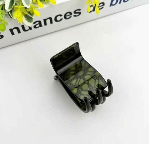 Rectangle Watercolor Print Claw Clip