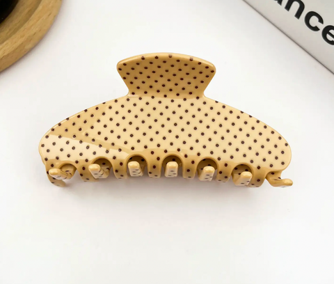 Polka Dot Hair Claw Clip