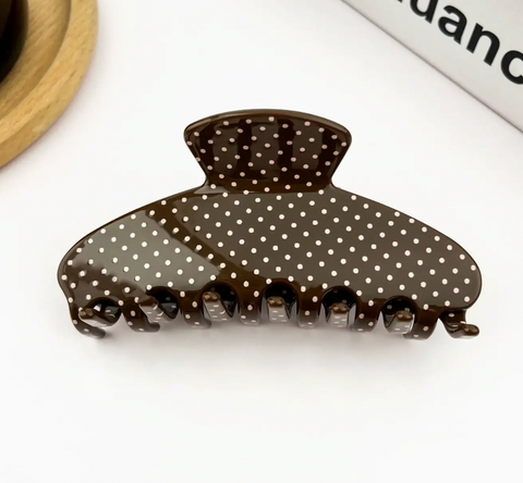 Polka Dot Hair Claw Clip