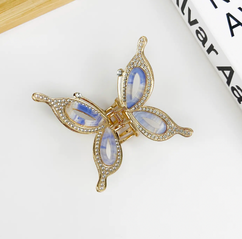 Butterfly Rhinestone Claw Clip