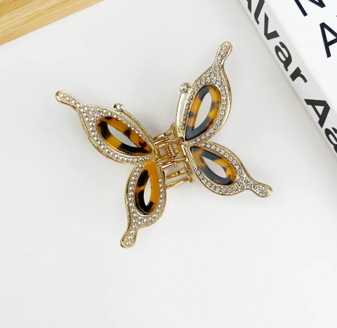 Butterfly Rhinestone Claw Clip