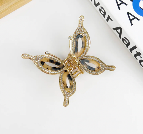 Butterfly Rhinestone Claw Clip