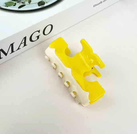 Two-Color Rectangular Claw Clip